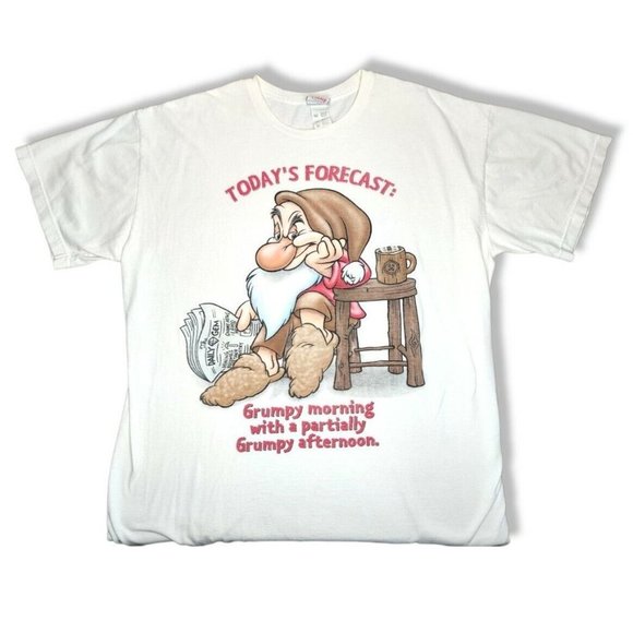 Vintage 90s Walt Disney Grumpy T-Shirt Men's Women's Unisex Snow White O…